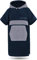normani Baumwoll Surfer Poncho - Strandponcho - Handtuch-Poncho - Unisex Strand Umziehhilfe - geschlossener Bademantel für Damen und Herren Farbe Navy/Grau Größe S-M