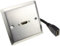 HDMI 2.0 4K Single Wall Plate Faceplate Socket with Pigtail - Brushed Steel