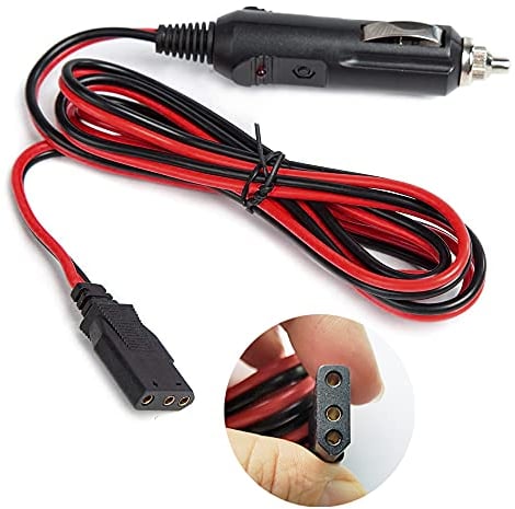 CYSSJF Cavo di alimentazione Radio CB PNI Spina a 3 pin Cavo-12V Spina accendisigari Heavy Duty 16 Gauge con presa a 3 pin per radioamatori CB Radio (Caricabatteria Per Auto)