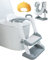 Trongle Upgraded Potty Training Toilet Seat with Ladder for Toddler, Baby, Kid, Foldable Non-Slip Toilet Seat Toddler with Step, Adjustable Height Toilet Pad Seat Stool with PU Padded Seat, Handler