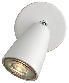IMPTS Deckenstrahler LED Weiss, Strahler Deckenstrahler 1 Flammig, Deckenleuchte Schwenkbar inkl. LED GU10 Lampen 3W Warmweiß 250LM, Modern Deckenlampe Deckenspot für Küche, Wohnzimmer, Schlafzimmer