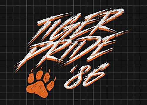 Displate – Metallposter - Magnet-Montage - Stranger Things Series - ST4 Team Mascot - Tiger Pride '86 - Größe L - 67,5x48cm