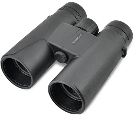 KODAK Binoculares BCS800 - Binoculares Compactos, Aumento 10X, Objetivo de 42 mm de Diámetro, Oculares de Goma - Negro