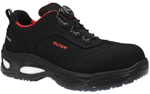 ELTEN Owen BOA Black Low ESD S2 | Sicherheitsschuhe für Damen & Herren, Kunststoffkappe, leicht, atmungsaktiv