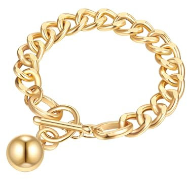 Lulu Jane Damen Panzerarmband Metall-Legierung gelbgold Modeschmuckarmband