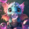 DAERLE Peinture Diamant Adulte, Mignon bébé Dragon Diamond Painting Complet 5D Animaux Diamant Kit Enfants, Diamant Strass Point de Croix Cristal Painting pour Murale Décoration 30x30cm