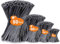 200 Stück Kabelbinder schwarz Set 250/200/150/100mm (je 50 Stück),WLEAD Selbstsichernde Premium Nylon Kabelbinder für Kabelmanagement, Gartenarbeit, Haus und Büro