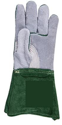 Guantes de soldadura Guantes de soldador de mano for soldar Guantes de protección de engrosamiento resistentes al desgaste alargados Guantes de soldador delantal de cuero for chaqueta de soldadura ( C