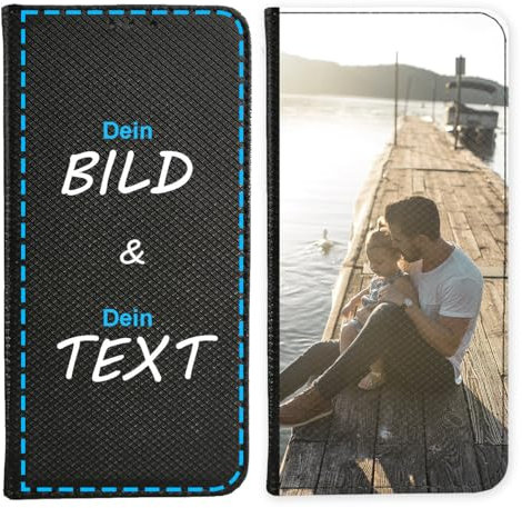 KX-Mobile Personalisierte Hülle für Samsung Galaxy J3 2017 Handyhülle selbst gestalten Smart Magnet mit deinem eigenen Motiv Bedrucken - Dein eigenes Bild