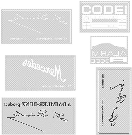 Frontscheiben Aufkleber Fenster Sticker Alarm Code für -Benz