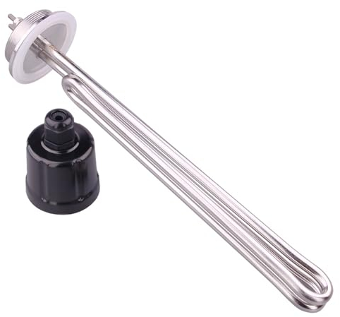 Heating Element 2Tri Clamp 220v Brewing Heating Element 2.5kw 3.5KW Long Folded Tubes 4.5KW 5.5KW Electric Immersion Water Heater (Color : Heater only, Size : SUS304 COVER_3.5KW)