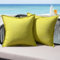 MIULEE Outdoor Kissen Wetterfest Kissenbezug Wasserdichter Dekorative Kissenbezüge Leinen-Optik Sofakissen Dekokissen für Garten Sofa Couch Wohnzimmer Schlafzimmer 2er Set 50x50cm Grün