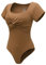 Berylove Shapewear Bodysuit Shape Up Bodysuit Tshirt Basic Shirt Damen BLBS002 Cinnamon M