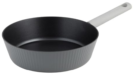 Florina Aluminium Bratpfanne Serrano 28 cm 3,5l I Mit Soft Touch Griffen I Leichte und robuste I Antihaftbeschichtung I Gestreifte Struktur | Pfanne mit elegantem Design