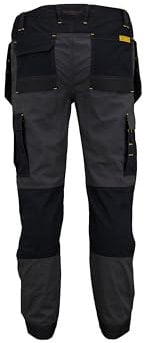 DEWALT Lightweight Slim Fit Trousers 34W 29L Grey/Black