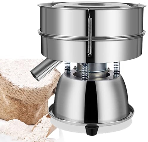 Setaccio Elettrico Vibrante Setaccio Elettrico per Farina Setaccio Vibrante Automatico Setaccio Polvere in Acciaio Inossidabile per setacciare Farina/Cacao,with70mesh