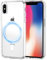 XTCASE Hülle für iPhone X/XS Magnetisch kompatibel mit Magsafe, Transparent Handyhülle für iPhone X/XS (5.8) Durchsichtige PC Rückseite + TPU Bumper - Crystal Clear