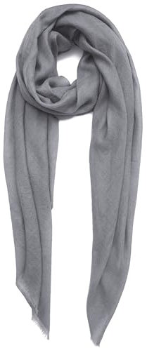 Kaschmir Schal Hergestellt in Kashmir (Geschenkbox) Superfeiner Kaschmirschal Extrem weicher großer Schal Frauen Männer Pashmina Herbst Winter Mittel Grau