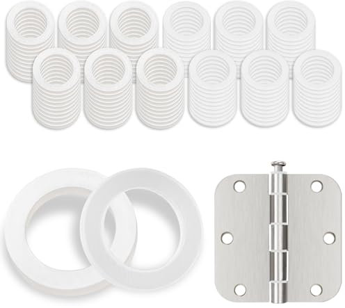 Fitschenringe für Türscharniere, Unterlegscheiben Kunststoff für Zimmertüren, Distanzscheiben für Türscharnier, Nylon Washer for Interior Door Hinges (60 x 1mm & 60 x 2mm)