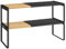 SONGMICS HOME Gewürzregal, 2er Set, ausziehbar, Küchen-Organizer, Küchenregal, Schrank-Organizer, Gewürzhalter, Küche, kleines Regal, stapelbar, Tisch-Organizer, naturbeige-tintenschwarz KCS051B01