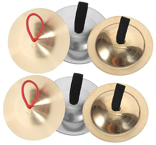 Totority 3pares Címbalos De Dedos De Acero Para Niño Niña De Instrumento De Percusión Orff Para Fomentar El Ritmo Coordinación Pequeñas Manos