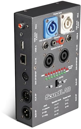 Soundlab Audio Connector and Network Lead Cable Wire Continuity Tester Checker, Jack Plug, USB, Din, XLR, RJ45, Banana, Speaker, USB-B, RCA Phono, Battery Operated