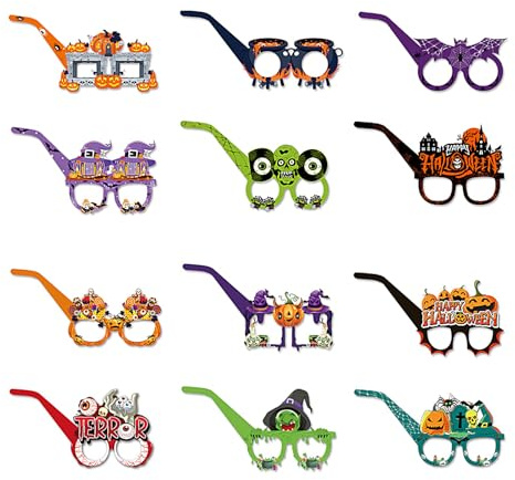 Generico Halloween-Brille für Kinder, Halloween-Partybrille – 12 Pappbecher, Neuheit von Pappbechern