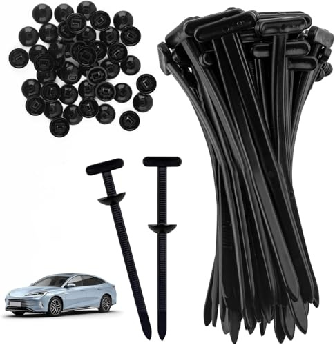 200 Stück Universal Kabelbinder Schnalle mit Pin Knopf Design, Nylon Cable Ties Buckle für Schnellfixierung, Tägliche Reparatur, Auto Reparatur, Haushalt und Kabelmanagement