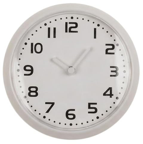 MIJOMA Reloj magnético redondo de 8 cm – Pequeño reloj de pared con movimiento de cuarzo y suspensión – silencioso y compacto – ideal para nevera, taquillas, oficina, cocina, baño (blanco)
