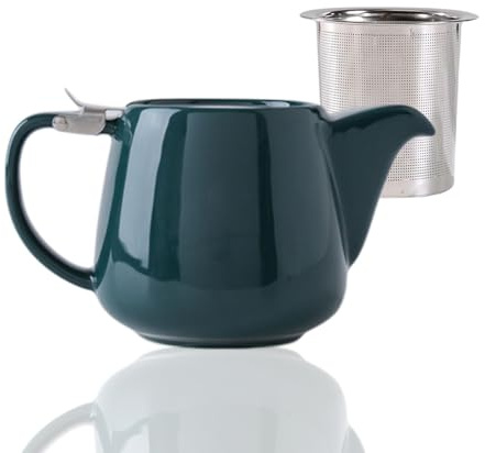Sightday 500ML Teekanne Mit Siebeinsatz,Teekanne Keramik Mit Sieb Edelstahl,Kleine Teekanne Für Losen Tee,Teapot Mit Deckel(Grün)