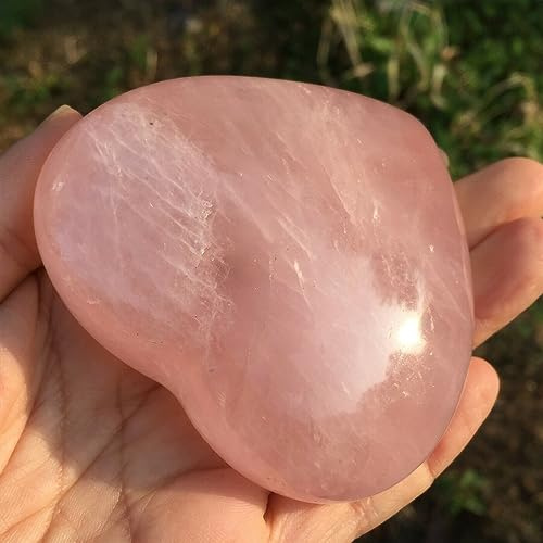 GYQYJPFZM Cristal Naturel Brut Rose Quartz Crystal Heart