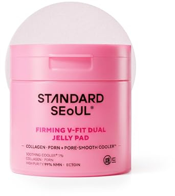 Standard Seoul Firming V-Fit Toner Pads, 60 Pads – Made in Korea | Kollagen, PDRN & Peptide – kühlende 2-in-1-Toner-Pads für glatter & straffer wirkende Haut