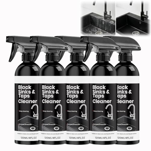Smacchiatore di acqua dura per rubinetto nero del lavandino, pulitore e lucidante per lavello e pentole in acciaio inox, per la rimozione della schiuma di sapone per la cucina e il bagno, detergente e