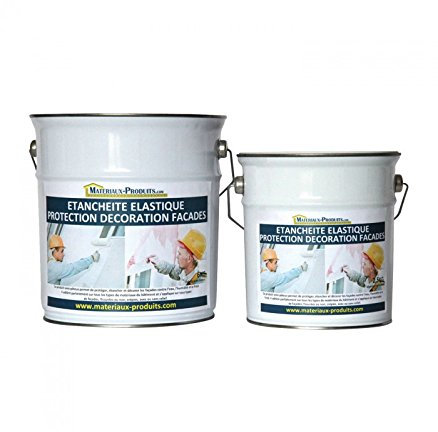 MATPRO - Peinture Étanche & Élastique pour Protection de Façade - pour Mortiers, Briques, Crépis, Fissurés ou Non, Avec ou Sans Relief - Blanc - 6 Kg