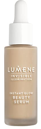 LUMENE Invisible Illumination Glow Beauty Serum Flüssige Foundation, Vegan, Universal Medium 30 ml