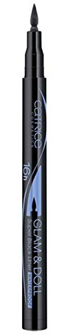 Catrice Glam & Puppe super black liner waterproof.