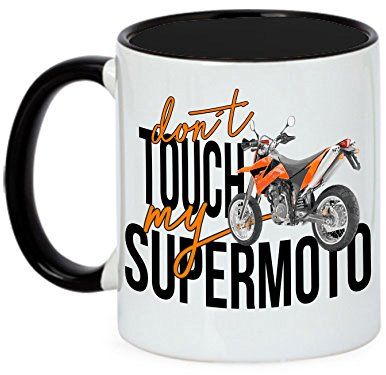 siviwonder Tasse Dont Touch My Supermoto SM Bike Motorrad Fun Kaffeebecher