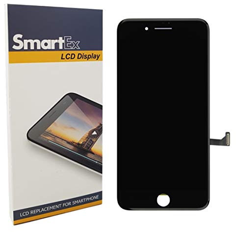 Smartex® New Display LCD Schwarz kompatibel mit iPhone 7 Plus/Bildschirm LCD Retina und Glas Touchscreen