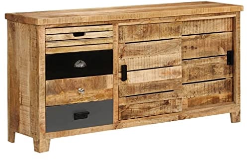 vidaXL Mangoholz Massiv Sideboard 160x40x80 cm Kommode Anrichte Highboard