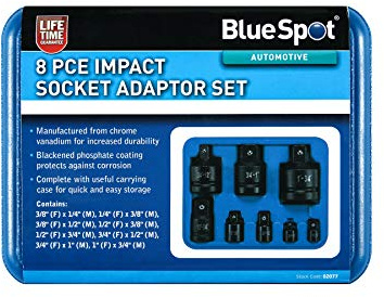 Bluespot 02077 8pce Impact Socket Adaptor Set