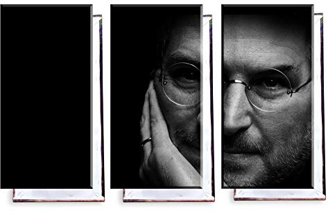 Unified Distribution Steve Jobs -Apple- - Dreiteiler (120x80 cm) Kunstdruck auf Leinwand • erstklassige Druckqualität • Dekoration • Wandbild