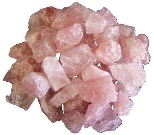 Rosenquarz Steine Rohsteine Chips klein 1 Kg | Naturbelassene rosa Edelsteine Wassersteine | Computerstein | Deko für Zimmerbrunnen