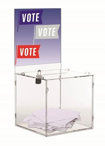 Urnes transparentes en kit 400 bulletins - Pour jeux, concours ou élections professionnelles. Contenance 400 bulletins.