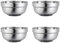 Cabilock 4Pcs 14Cm Edelstahlschalen Doppelschicht Salat Isoliert Bruchsichere Schüssel für Kleinkinder