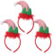 Lurrose 3 Stücke Elfenmütze Mini Weihnachtsmütze Weihnachten Hut Haarreif Kopfschmuck Stirnband Santa Partyhüte Elfen Mütze für Erwachsene Kostüm Zubehör