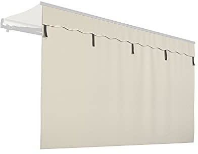 empasa Markisen Volant Markisenstoff Markisen-Zubehör Sonnenschutz Sichtschutz für unsere Gelenkarmmarkisen 'Start' und 'Start Plus', Farbe:Elfenbein, Größe:400 cm