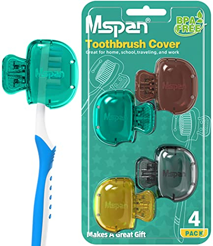 Mspan Zahnbürstenschutz-Reiseabdeckung, niedliches Clip-Etui, Mundpflege-Zubehör für Kinder und Erwachsene