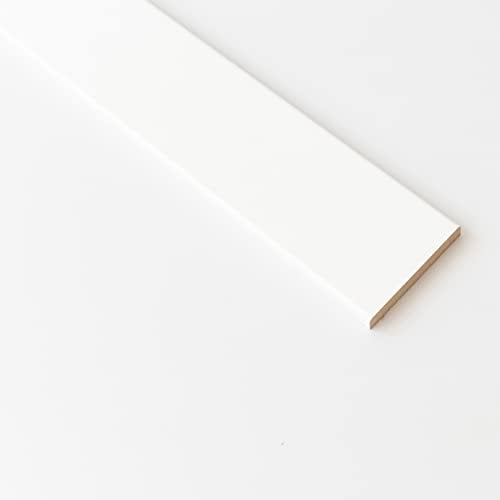 10 PZ Di COPRIFILO IN MDF BIANCO R6 MM.10X70X2400