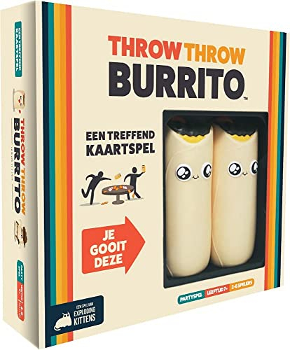 Exploding Kittens Throw Throw Burrito DE - Kartenspiel - EIN Kartenspiel und Völkerball in einem - Für die ganze Familie [DE] - Niederländische Sprache