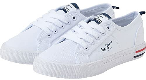 Pepe Jeans Brady Basic B Sneaker, White (White), 37 EU